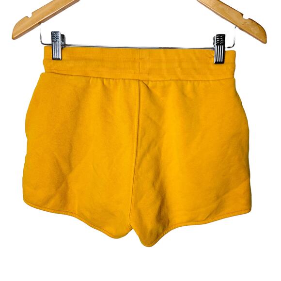 IVY PARK Logo Fleece Short Drawstring Waist Sporty Pockets Yellow - Picture 6 of 6